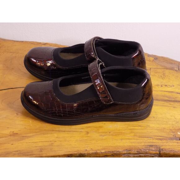 Drew Dark Rose Leather Alligator Print Mary Jane Shoes Women’s Size 9.5 14375-6P - Picture 2 of 6